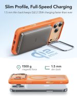 ESR iPhone 17 Series Classic Stash Stand Case with Camera Control Button (Frosted Orange) - Image 3